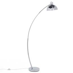 Wyld and Coco Silver Floor Lamp 155cm - Adjustable Dome Shade Industrial Steel - thumbnail 4