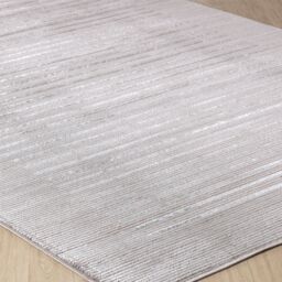 Livabliss Lustro-Modern Grey Blue Beige Off-White Striped Living Dining Bedroom Rug - Size: 120 cm x 170 cm - thumbnail 6