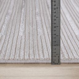 Livabliss Lustro-Modern Grey Blue Beige Off-White Striped Living Dining Bedroom Rug - Size: 120 cm x 170 cm - thumbnail 9