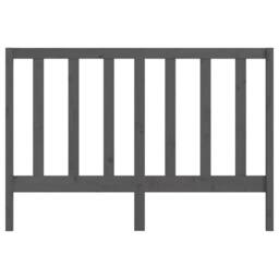 Berkfield Home Bed Headboard Grey 126x4x100 cm Solid Wood Pine - Size: 126 x 4 x 100 cm - thumbnail 4