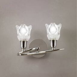 Netlighting Amel Wall Lamp Switched 2 Light L1SGU10 Polished Chrome in Silver - thumbnail 2