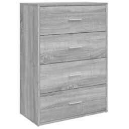 Berkfield Home Sideboards 2 pcs Grey Sonoma 60x31x84 cm Engineered Wood - Size: 60 x 31 x 84 cm - thumbnail 4