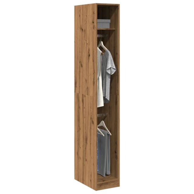 Berkfield Home Wardrobe Artisian Oak 30x50x200 cm Engineered Wood in Brown - Size: 30 x 50 x 200 cm - image 1