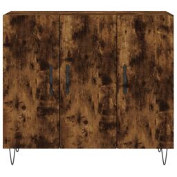 Berkfield Home Sideboard Smoked Oak 90x34x80 cm Engineered Wood in Brown - Size: 90 x 34 x 80 cm - thumbnail 6