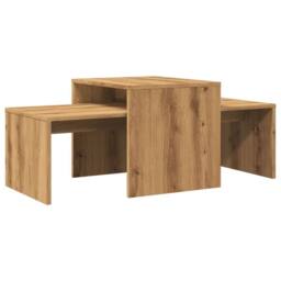 Berkfield Home Durable Coffee Table Artisan Oak 100x48x40 cm Engineered Wood in Brown - Size: 100 x 48 x 40 cm - thumbnail 3