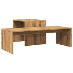 Berkfield Home Durable Coffee Table Artisan Oak 100x48x40 cm Engineered Wood in Brown - Size: 100 x 48 x 40 cm - thumbnail 7