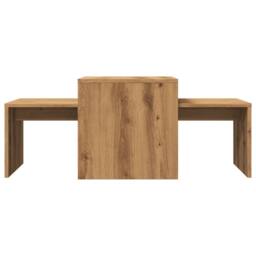 Berkfield Home Durable Coffee Table Artisan Oak 100x48x40 cm Engineered Wood in Brown - Size: 100 x 48 x 40 cm - thumbnail 4