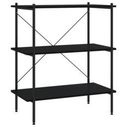 Berkfield Home 3-Tier Shelving Unit Black 80x40x92 cm - Size: 80 x 40 x 92 cm - thumbnail 1