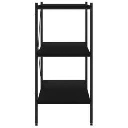 Berkfield Home 3-Tier Shelving Unit Black 80x40x92 cm - Size: 80 x 40 x 92 cm - thumbnail 4