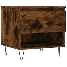 Berkfield Home Coffee Tables 2 pcs Smoked Oak 50x46x50 cm Engineered Wood in Brown - Size: 50 x 46 x 50 cm - thumbnail 5