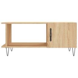 Berkfield Home Coffee Table Sonoma Oak 90x50x40 cm Engineered Wood in Brown - Size: 90 x 50 x 40 cm - thumbnail 5