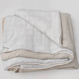 The White Stone Carbon Fiber Throw Blanket, Double-Sided, Anti-Stress - 215 x 240 cm in Cream - Size: 220 cm x 240 cm