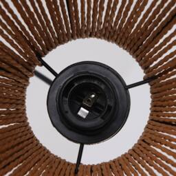 NIVOR 1 Lamp Farmhouse Boho Rattan Pendant Light Adjustable Chandelier E27 in Brown - thumbnail 8