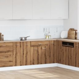 Berkfield Home Drawer Bottom Cabinet Lyon Artisan Oak 60x46x81.5 cm Engineered Wood in Brown - thumbnail 3