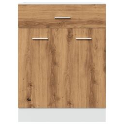Berkfield Home Drawer Bottom Cabinet Lyon Artisan Oak 60x46x81.5 cm Engineered Wood in Brown - thumbnail 4