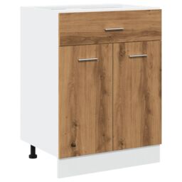 Berkfield Home Drawer Bottom Cabinet Lyon Artisan Oak 60x46x81.5 cm Engineered Wood in Brown - thumbnail 2
