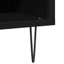 Berkfield Home Record Cabinet Black Oak 84, 5x38x48 cm Engineered Wood - Size: 5 x 38 x 48 cm - thumbnail 8