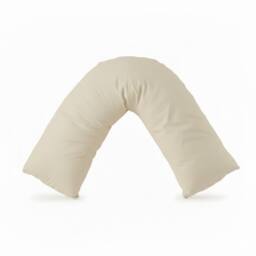 Snug City V Shape Pillowcase for Support Maternity Pillows Polycotton Easy Care in Cream - thumbnail 2