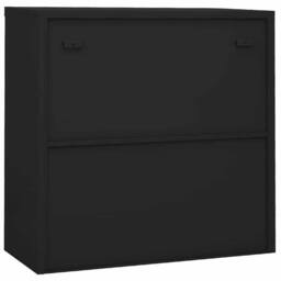 Berkfield Home Office Cabinet with Sliding Door Anthracite 90x40x90 cm Steel in Black - Size: 90 x 40 x 90 cm - thumbnail 5