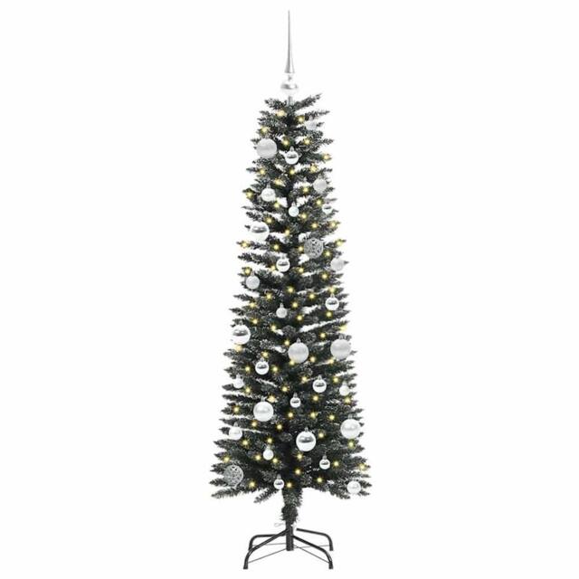 Berkfield Home Elegant Artificial Christmas Tree with 150 LEDs Green 43 x 43 x 150 cm - image 1