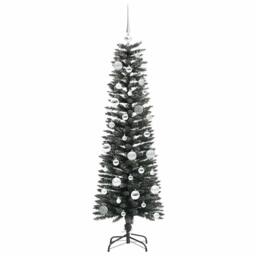 Berkfield Home Elegant Artificial Christmas Tree with 150 LEDs Green 43 x 43 x 150 cm - thumbnail 4