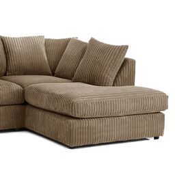 Furnishings For Less UK Luxor Jumbo Cord 4 Seater Corner sofa Right Hand Facing in Camel - thumbnail 3