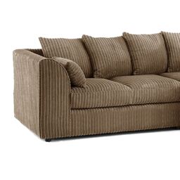Furnishings For Less UK Luxor Jumbo Cord 4 Seater Corner sofa Right Hand Facing in Camel - thumbnail 2