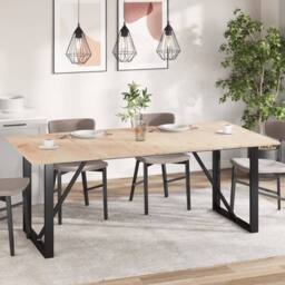 Berkfield Home Table Tops 4 pcs 100x50x1.7 cm Rectangular Solid Wood Pine in Brown - thumbnail 1