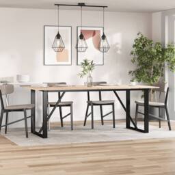 Berkfield Home Table Tops 4 pcs 100x50x1.7 cm Rectangular Solid Wood Pine in Brown - thumbnail 4