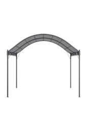 Garden Sanctuary Outdoor Metal Arched Patio Pergola with Shade in Dark Grey - thumbnail 5