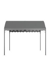 Garden Sanctuary Outdoor Metal Arched Patio Pergola with Shade in Dark Grey - thumbnail 3