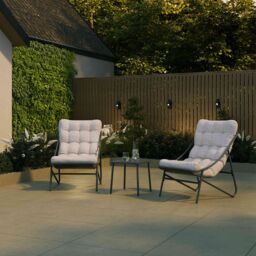 Charles Bentley Porto 2 Seater Bistro Set in Grey - thumbnail 2