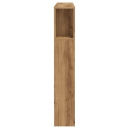 Berkfield Home Headboard Cabinet Artisan Oak 120x19x104.5 cm Engineered Wood in Brown - thumbnail 5