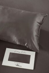 Silky Silks 100% Mulberry Silk Standard Pillowcase in Charcoal - Size: Standard Pillow Case - thumbnail 3