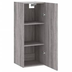 Berkfield Home Wall Mounted Cabinet Grey Sonoma 34.5x34x90 cm - thumbnail 6