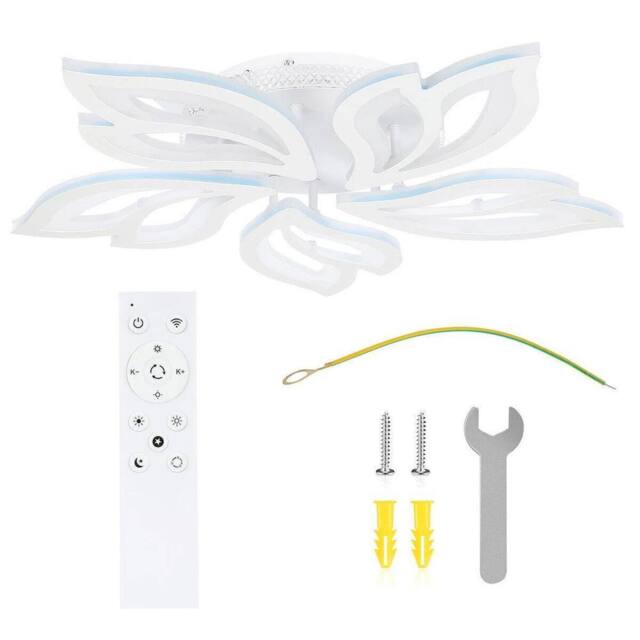 FLAVORA White Frame LED Modern Living Room Chandelier - image 1