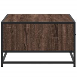 Berkfield Home Coffee Table Brown Oak 90x57x35 cm Engineered Wood & Metal - Size: 90 x 57 x 35 cm - thumbnail 6