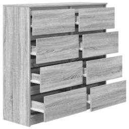 Berkfield Home Sideboard Grey Sonoma 100x35x99 cm Engineered Wood - Size: 100 x 35 x 99 cm - thumbnail 5