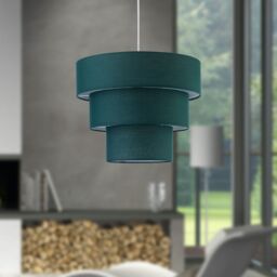 First Choice Lighting Set of 2 Barty - Dark Green 38cm Tiered Pendant Shades - thumbnail 5