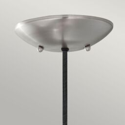 Netlighting Beso 1 Light Dome Ceiling Pendant Brushed Steel E27 in Grey - thumbnail 2