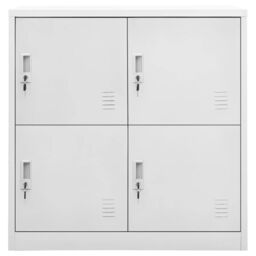 Berkfield Home Locker Cabinets 2 pcs Light Grey 90x45x92.5 cm Steel - thumbnail 3
