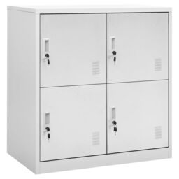 Berkfield Home Locker Cabinets 2 pcs Light Grey 90x45x92.5 cm Steel - thumbnail 2