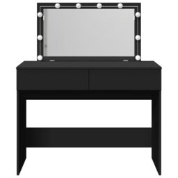 Berkfield Home Dressing Table with LED Black 100x40x120 cm - Size: 100 x 40 x 120 cm - thumbnail 5