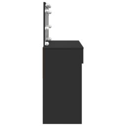 Berkfield Home Dressing Table with LED Black 100x40x120 cm - Size: 100 x 40 x 120 cm - thumbnail 6