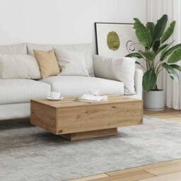 Berkfield Home Coffee Table Artisan Oak 85x55x31 cm Engineered Wood in Brown - Size: 85 x 55 x 31 cm - thumbnail 3