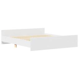 Berkfield Home Durable Bed Frame with Headboard with Footboard White 180x200 cm - Size: Super King - thumbnail 1