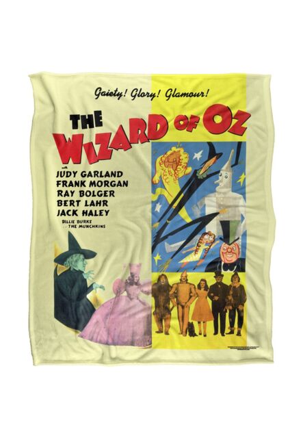 Warner Brothers The Wizard Of Oz Officially Licensed Silky Touch Super Soft Throw Blanket 152 x 127 cm in White - image 1