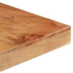 Berkfield Home Dining Table 160x80x76 cm Solid Acacia Wood in Black - Size: 160 x 80 x 76 cm - thumbnail 4