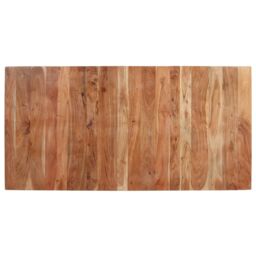 Berkfield Home Dining Table 160x80x76 cm Solid Acacia Wood in Black - Size: 160 x 80 x 76 cm - thumbnail 6