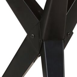 Berkfield Home Dining Table 160x80x76 cm Solid Acacia Wood in Black - Size: 160 x 80 x 76 cm - thumbnail 5